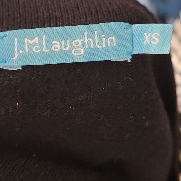 J. Mclaughlin Women's Long Sleeve Pullover  Knit Top Black Size XS - Picture 8 of 9